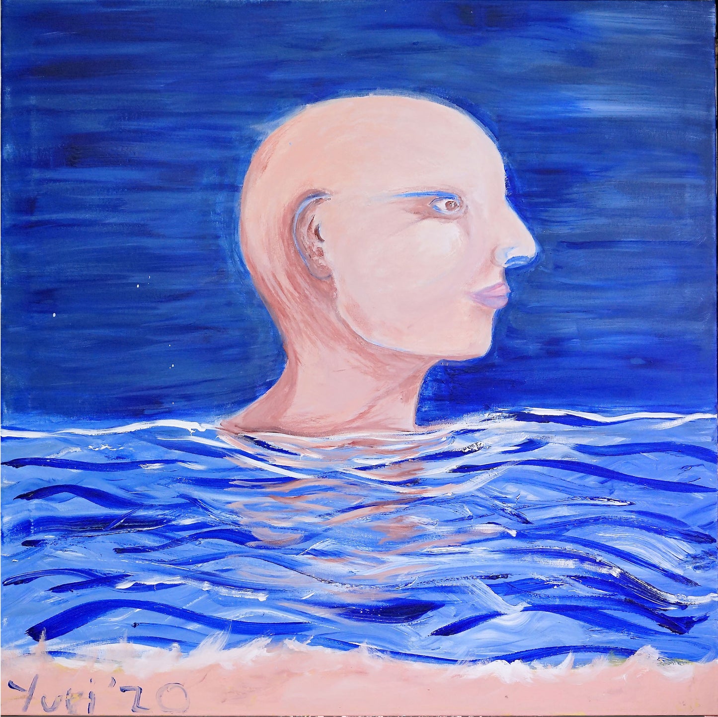 Head Above the Water (93x93cm)