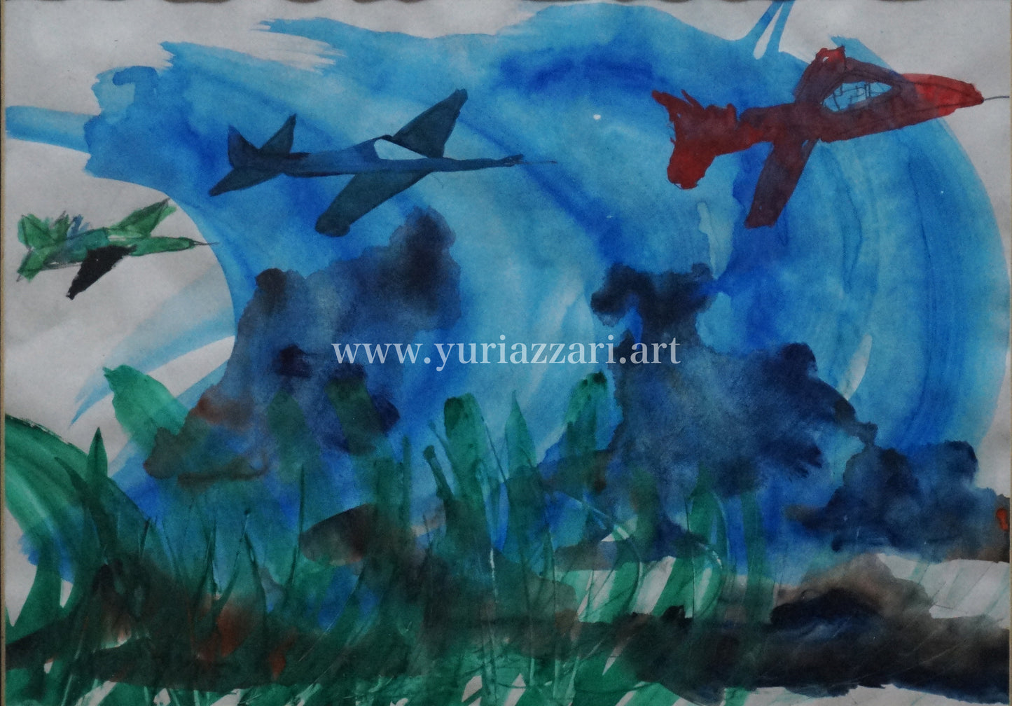 Jets in the Morning (35x25cm)