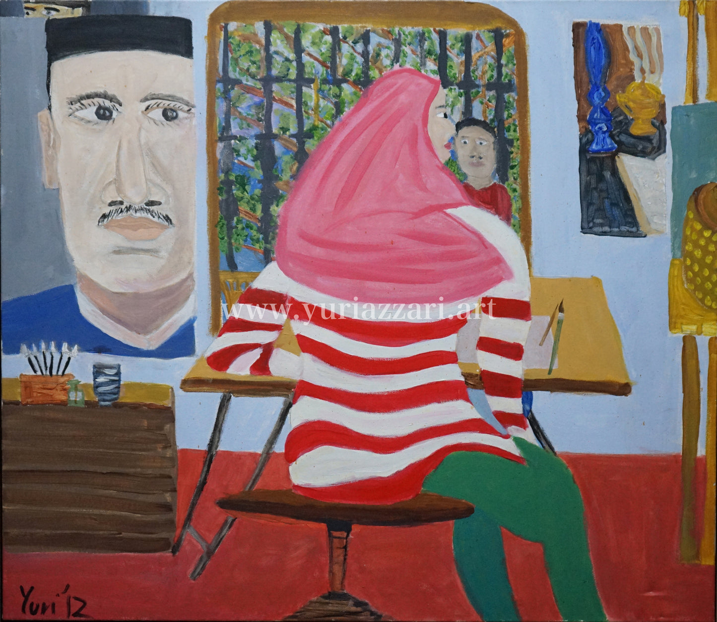 At the Art Class (76x66cm)