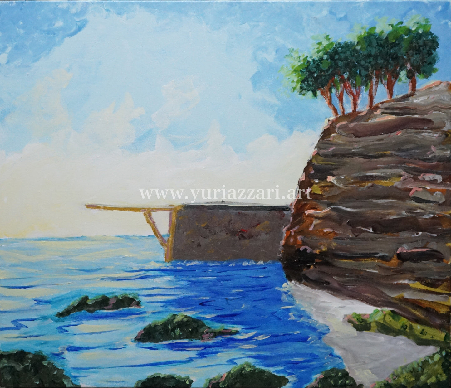 Sunset by the Cliff (68x59cm)