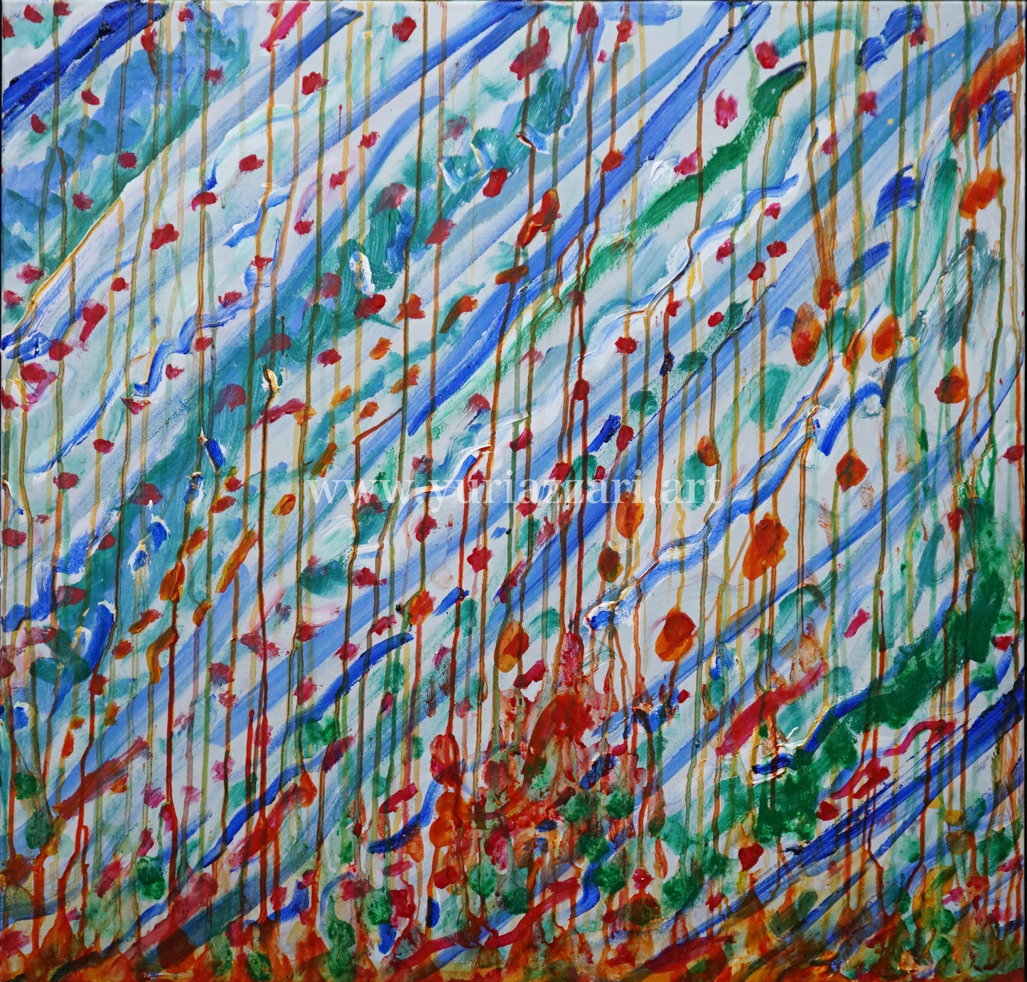 Dripping Scarlets (76x77cm)