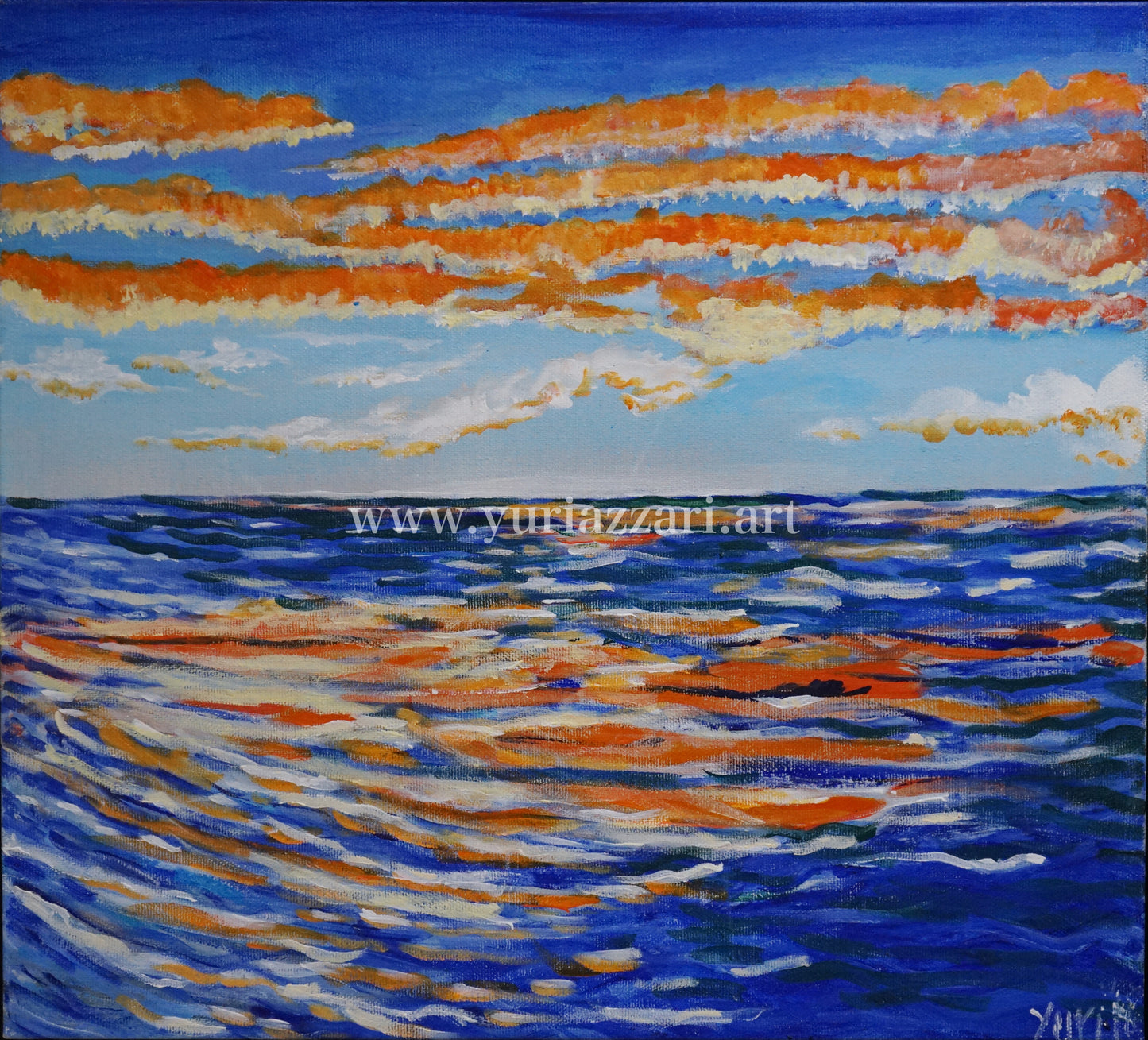 Red Sky Reflection (83x74cm)