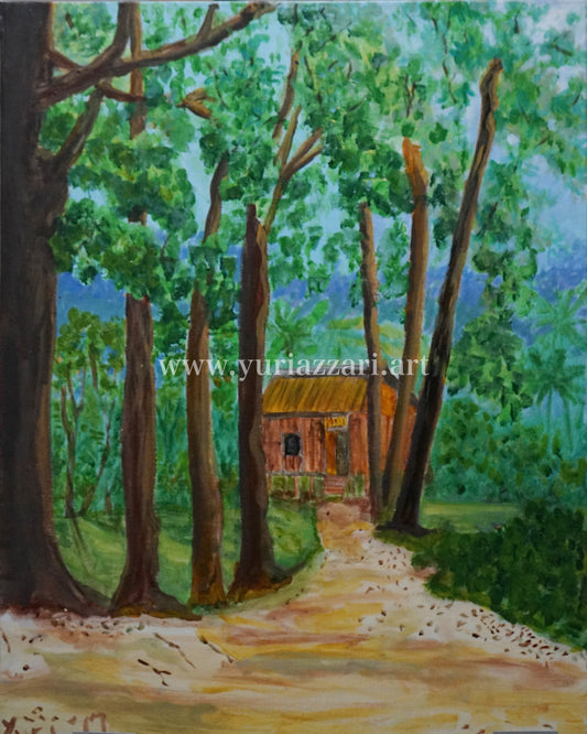 Lonely Village House (63x79cm)
